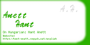 anett hant business card